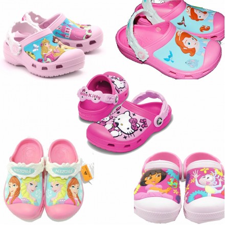Girls Original Crocs - assorted designs (Size 6-3)