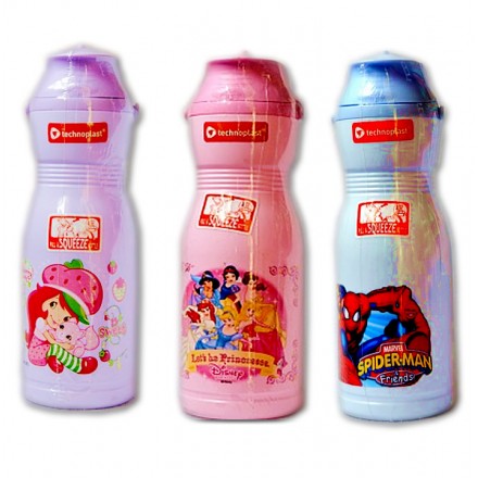 Technoplast Pull & Squeeze Sports water bottle- Assorted 