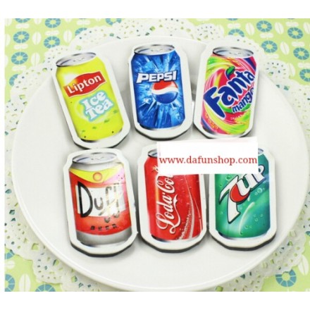 Soda Cans Eraser- assorted