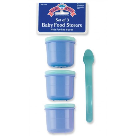 Baby King- Set of 3 Baby Food Storers- Blue or Pink