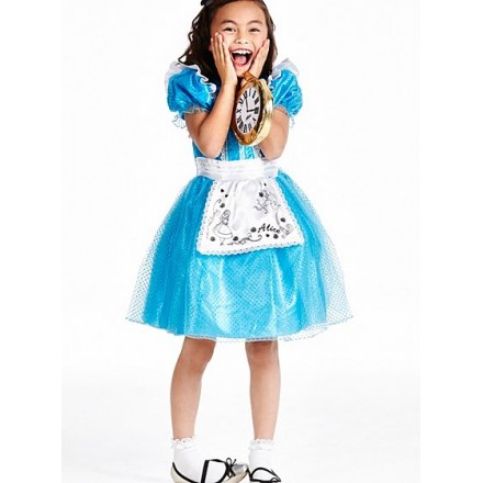 Alice in Wonderland Fancy Dress Costume with bag and Hair band