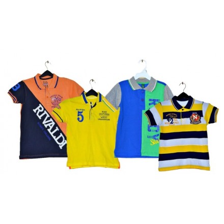 Boys Fashion Polo Tees- assorted designs- 2-12yrs