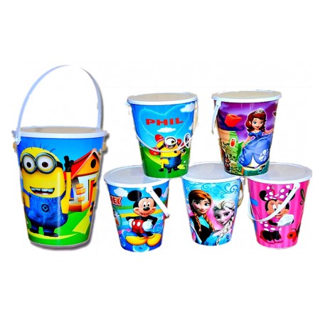 Character Party Favor Bucket with Lid- assorted characters
