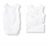 George Sleeveless White 100% Cotton Bodysuit 3-Pack- Unisex (0-9mths)