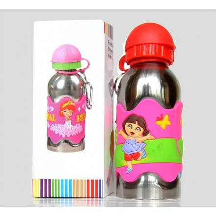 Character 3d embossed Stainless Aluminium Bottle- assorted