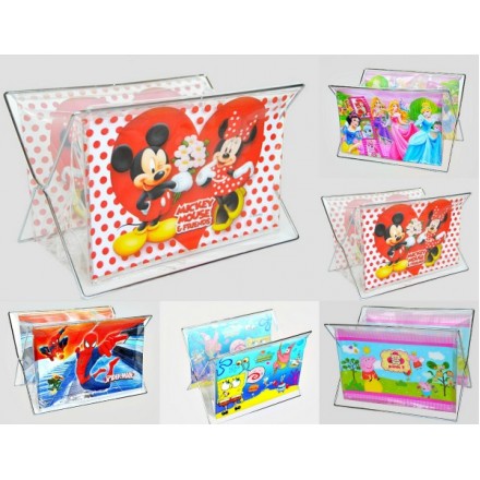 Character Folding Metal PVC Storage Holder Organizer - assorted characters