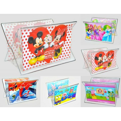 Character Folding Metal PVC Storage Holder Organizer - assorted characters