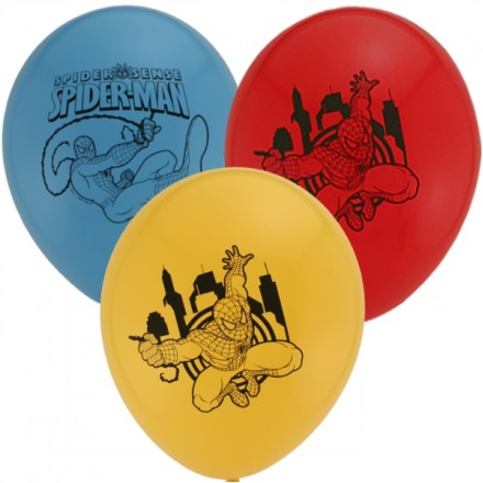 Cartoon 10pack  Printed Latex Balloons - Spiderman, Pooh, Cars, Smurfs, Kitty