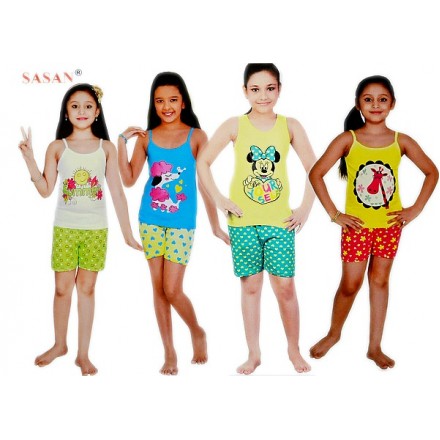 SASAN Girls Cotton Top with Shorts Set- 1-12yrs