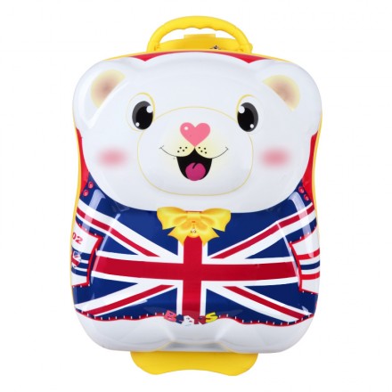 15'' 3D Bear Luggage Trolley with light wheels