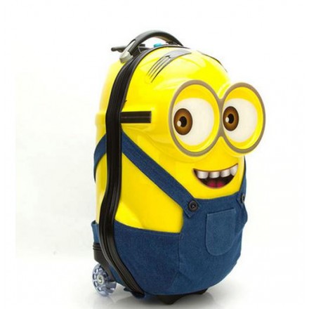 18inches 3D ABS Hard Shell Minions Trolley 