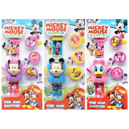 Kids 3d Emitter Watch/Game- Mickey, Minnie, Donald