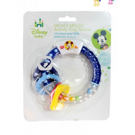  Disney Mickey/Minnie Mouse Activity Ring Teether 