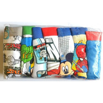 Character boys 7pack 100% combed cotton briefs (2-6yrs)