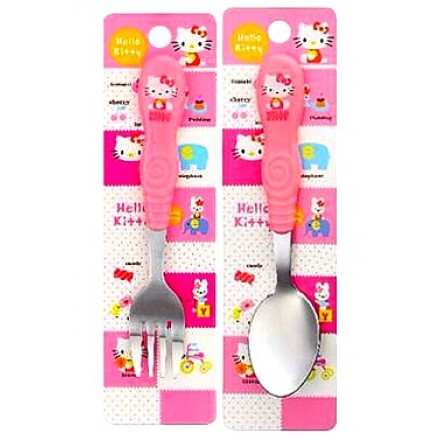 Kids Cartoon 2pc Cutlery set- Hello kitty, Doraemon, Spongebob