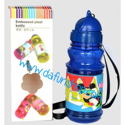 Cartoon Embossed Plastic Water Sipper Bottle- Mickey, Minnie, Frozen
