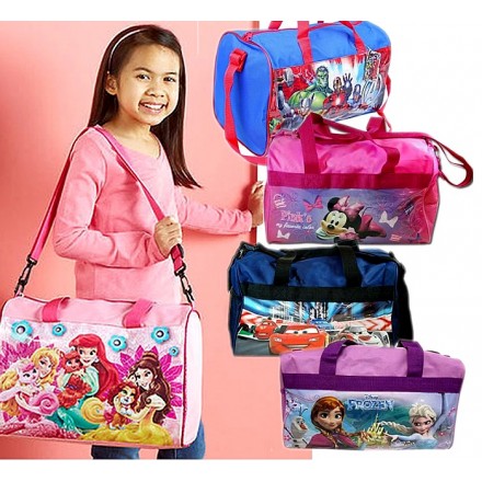  Kids Character Duffle Carryall bags- assorted