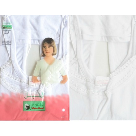 ANGEL Girls white tank top vests (2-8yrs)