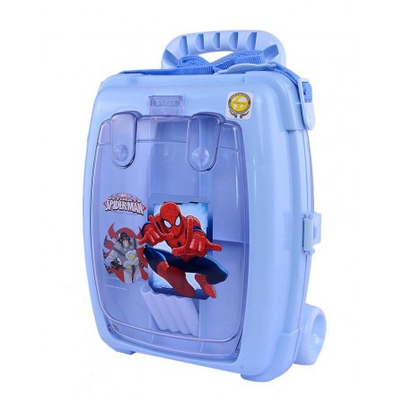 Technoplast Trolley School Lunch Box- Spiderman, Dora