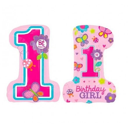 1st Sweet Birthday Girl Super Shape Foil Balloon 