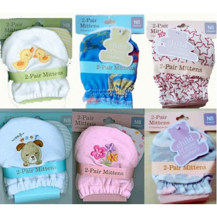 Child of Mine by Carters Newborn 2pk Mittens (Male /Female available)