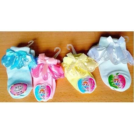 Baby/Infant Girls Lacy Socks- assorted colours (0-12mths)