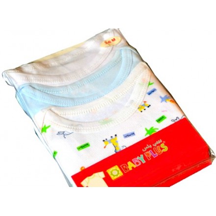 Baby Plus 3 Pack Boys Cotton Slip On Short Sleeve T-shirt (0-3, 3-6, 6-9, 9-12mths)