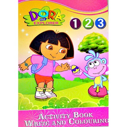 Activity Book- Write & Colour- Ben10, Dora, Hannah