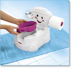 Fisher Price Cheer For Me! Potty - Nook-free bowl for easy cleanup