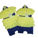 Bambini Yellow Girls 2pcs Tiered Top & Romper (3mths, 6mths)