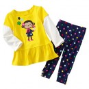 Carter's Mock-Layer Animal Top & Patterned Pants Set - 18mths