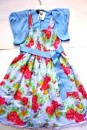 George Girls Multi Flower Print Dress With Shrug (4-12)