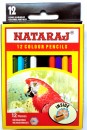 Nataraj 12 colour Pencils with bonus sharpener included