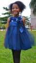 La Princess SequinTulle Dress- Dark Blue- 4T