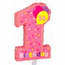 GIRLS Pink 1st Birthday Pinata- ONLINE EXCLUSIVE