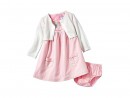Carter's Infant Baby Girls Dress 3-Piece Cardigan Pink & Cream- 9mths, 18mths