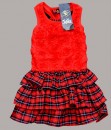 Duck Head Rosette Pliad Party Dress- Red & Ivory- (2yrs, 3yrs, 4yrs, 5yrs, 6yrs, 7yrs, 10yrs