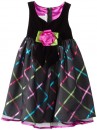 Bonnie Jean® Velvet to Plaid Ribbon Dress Toddler Girls- 2T, 4T
