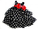 Holiday Editions Black Polka Tiered Dress