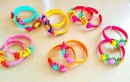 Infant-Toddler girls Cartoon Plastic hand bangles - 12pack