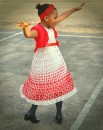 Sindiboy Turkey Red Polka dot dress with jacket- 5, 6yrs