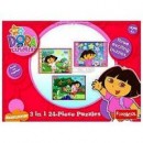 Funskool Nickelodeon Dora The Explorer 3-In-1 Puzzle