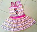 Disney Striped Braided Sleeveless Jersey Mini-dress- Winnie, Minnie- 2-4yrs