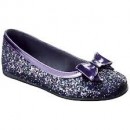  Rachel Shoes Fiesta Sequin Ballet Shoes- Pewter Silver- US 3, 4