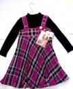 Jenny & Me Plaid Dress with Black Top (Can be worn seperately)