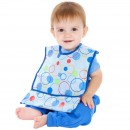 Luvable Friends Circles PEVA Velcro Pocket Bib (BLUE & PINK)