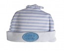 Rock a bye baby Knotted Stripe Beanie Hat - 3 colours (pink, blue, cream)