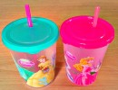 Disney Princess Drinks Straw Cup with Cover -2 colours (sold in dozens)