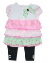 Gymboree Baby girl Tiered top and leggings set (6-12mths)