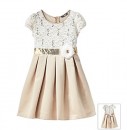 My Michelle Girls' Short Sleeve Sequin Satin Dress- Only blue left (size 14)